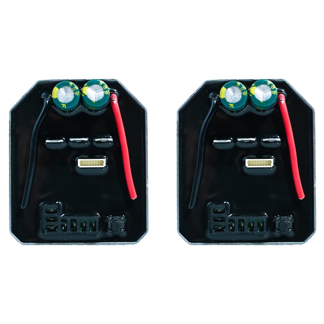 Aundhegrtt Dual-Capacitor Electric Drill Board 2Pcs 21V/50A Brushless Lithium Drill Controller Aluminum Shell High-Power Controller