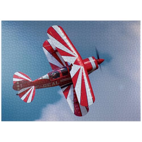 MyPuzzle Red and White Pitts S-2B Special - Premium 1000 Piece Jigsaw Puzzle for Adults