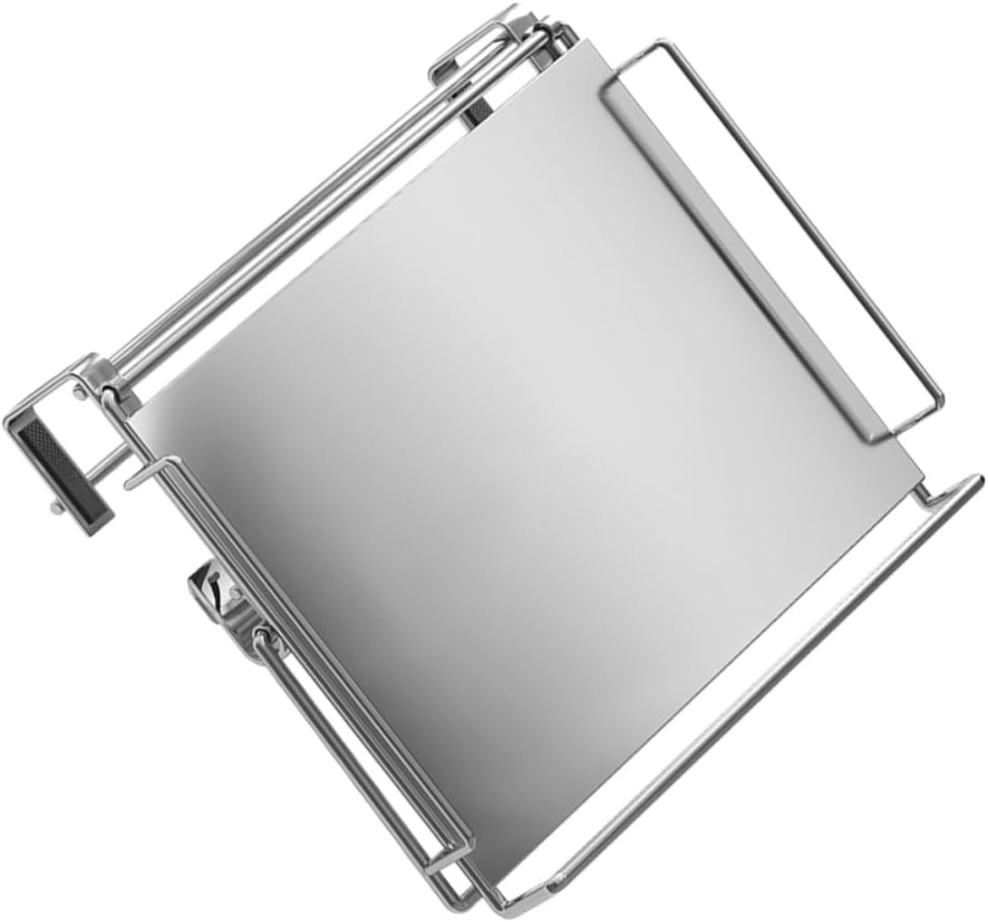 Foldable Stainless Steel Hanging Door Shelf Kitchen Storage Rack Organizer Non-punching Wall-friendly Space-saving Multi-use for Home Hotel Bathroom and Washroom