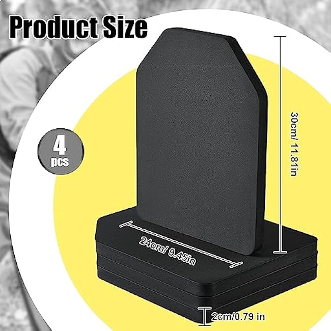 Frienda 4 Pcs Vest Inner Plate EVA Vest Inner Liner Foam Black Foam Plates for Plate Carrier Foam Plates for Vest EVA Foam Protective Pad Cushions