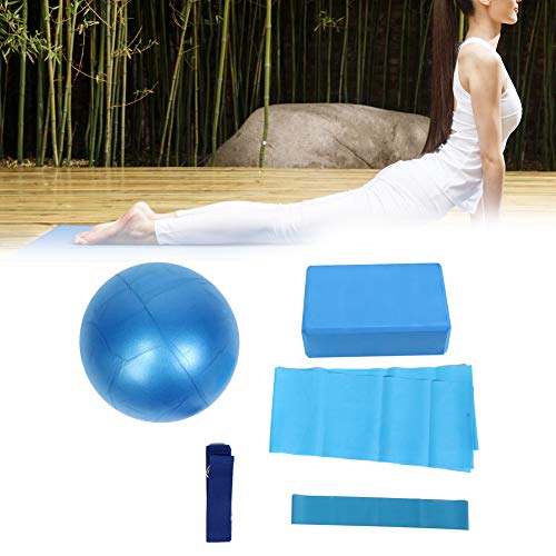Leapiture 5pcs Yoga Block Stretch Belt Yoga Starter Kit Yoga Ball Fitness Set Yoga Kits and Sets Complete Sets for Beginners Women Men - Image 4