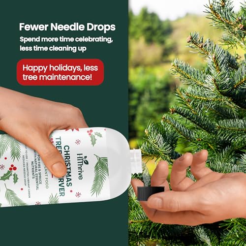 16oz christmas tree preserver - makes 8 gallons of christmas tree saver liquid - for fir amp spruce trees - reduces needle drop promotes hydration ideal fertilizer for fresh lasting holiday trees