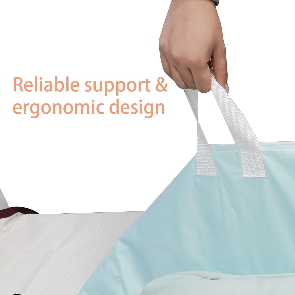 Paquete de 2 almohadillas de cama para incontinencia, almohadilla de cama lavable con 8 asas, lavable, reutilizable, protector de colchón para incontinencia, almohadillas de cama impermeables para