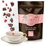 Ambrosia Raspberry Sipping Chocolate - Handcrafted with 100% Real European Chocolate - Our European Drinking Chocolate Makes Luxurious & Velvety Smooth Hot Chocolate (Raspberry, 8oz. Packet)