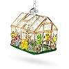 Greenhouse and gardner tools blown glass christmas ornament  urban country home decor