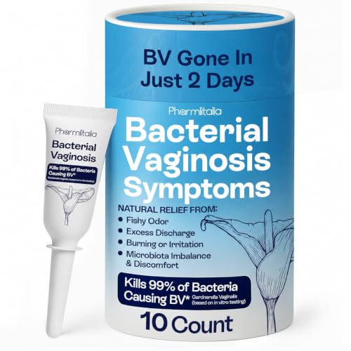 Bacterial Vaginosis Symptoms Relief For Women - Natural Homeopathic for Odor, Itching, Discharge, BV, and Vaginal Microbiota Imbalance - Boric Acid Applicators For Women - 10 Vaginal Applicators