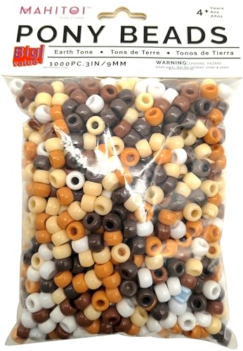 1000 Earth Tone Beads – 9mm x 6mm Craft Beads for Jewelry Making, DIY Bracelets, Necklaces, and Natural Design Projects