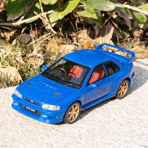 Image of FEXXA 1 /32 Compatible for Subaru Impreza WRX STI Model Car, Pull Back Diecast Collectible Car Toy with Sounds & Lights for Kids Boys Girls and Adults, Gift (Blue)