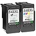 Price comparison product image Kingjet 545 546 Ink Cartridges Remanufactured for Canon 545 546 PG-545XL CL-546XL Ink for Pixma MG3050 MG2500 MG2550S MX495 MX490 iP2850 MG3053 MG2400 MG2450 MG2550 MG2900 (Black Colour, Combo Pack)