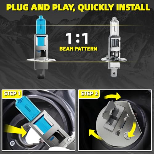 Image of Headlight Bulbs Fit For Honda CR-V 2005-2006, H1 H1 High Low Beam 9006 Fog Lights Combo, Super Bright 5500K White Light High Performance Halogen Light Bulbs, 6PCS
