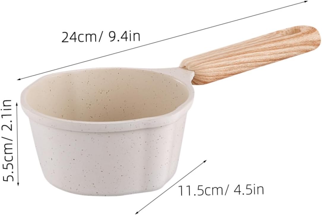 Nonstick Small Sauce Pot with Handle 250ml Aluminum Alloy Xmas