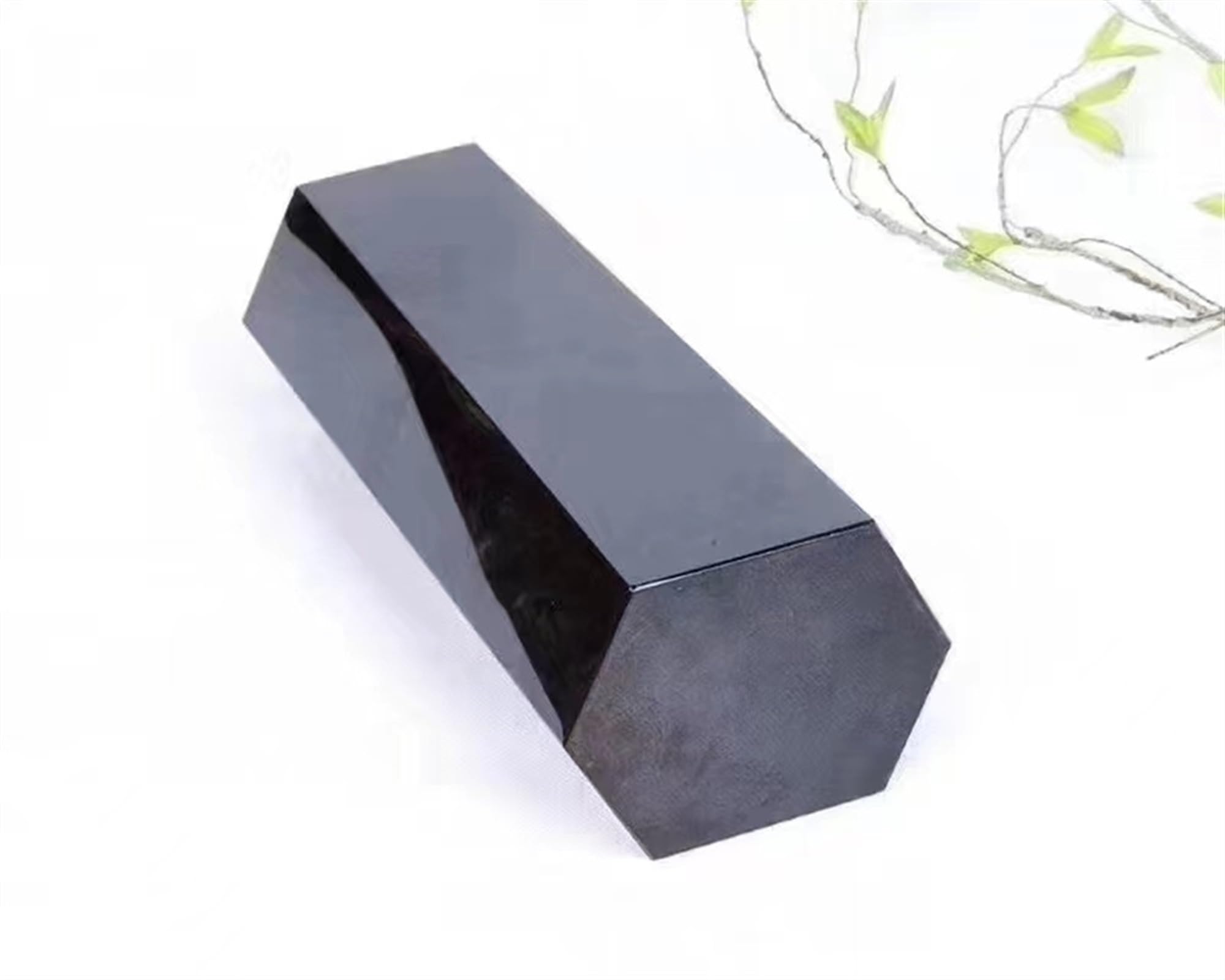 Adornos de cristal Columna Hexagonal de obsidiana de roca Natural, adorno Mineral de punto de cristal, varita curativa, decoración del hogar, decoración de regalo DIY hermoso cristal(6-7cm 1pc)