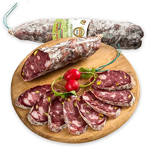 Salame nostrano di Sicilia al pistacchio da 450 gr ca. in sottovuoto By Nelson Sicily