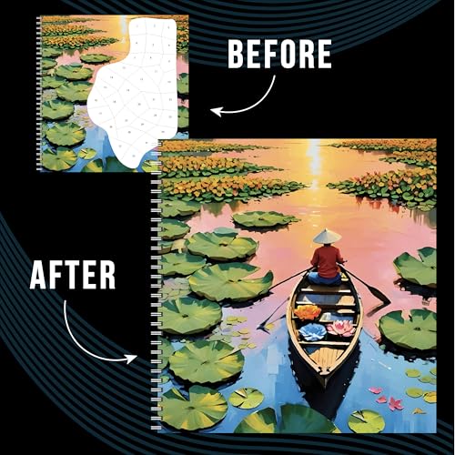 Image of Wanderlust Sticker by Number Book for Adult, Brain Puzzle Games Kits