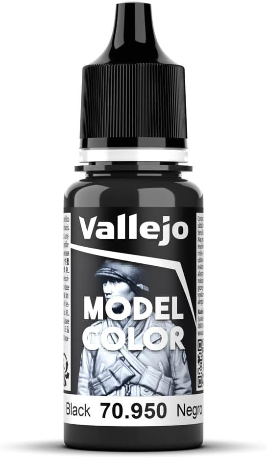 Vallejo Model Color 17 ml Acrylic Paint - Matt Black