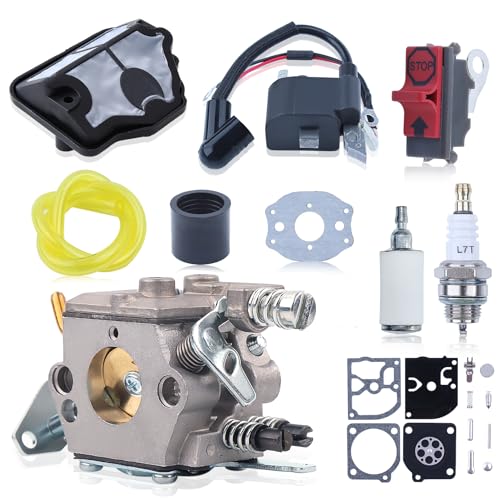 Adefol Vergaser Zündspule für Husqvarna 36 41 136 137 141 142 mit Kraftstoffleitung Kraftstofffilter Reparatursatz Motorsäge WT-834 Adefol Vergaser Zündspule für Husqvarna 36 41 136 137 141 142 mit Kraftstoffleitung Kraftstofffilter Reparatursatz Motorsäge WT-834