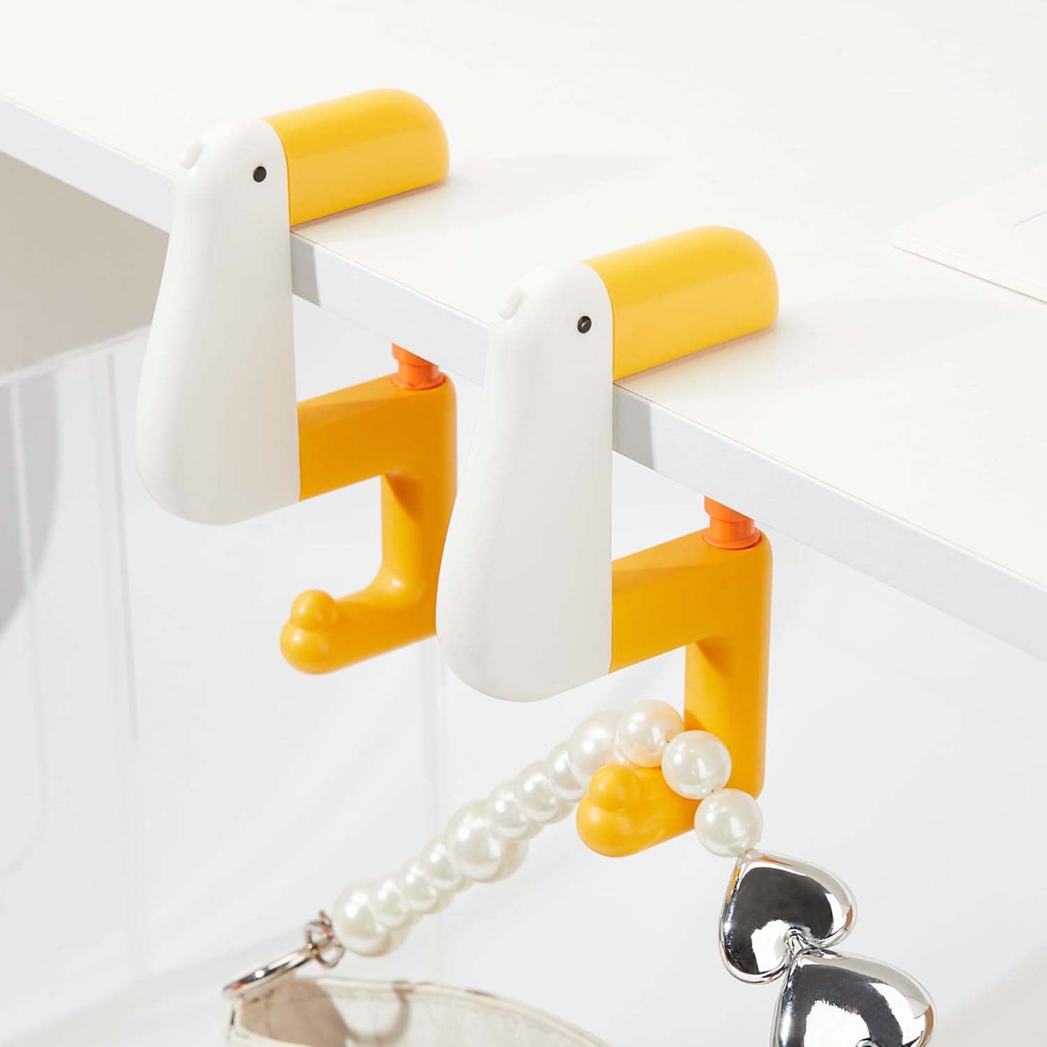 Cute Duck Hooks for Table Adjustable Desk Hangers for Handbag Purse Backpack Under Desk Holder,Folding Hooks Bathroom,Folding Hook Hanger,Folding Hooks for Kitchen,Adjustable Desk Hanger-1-PCS-image-24
