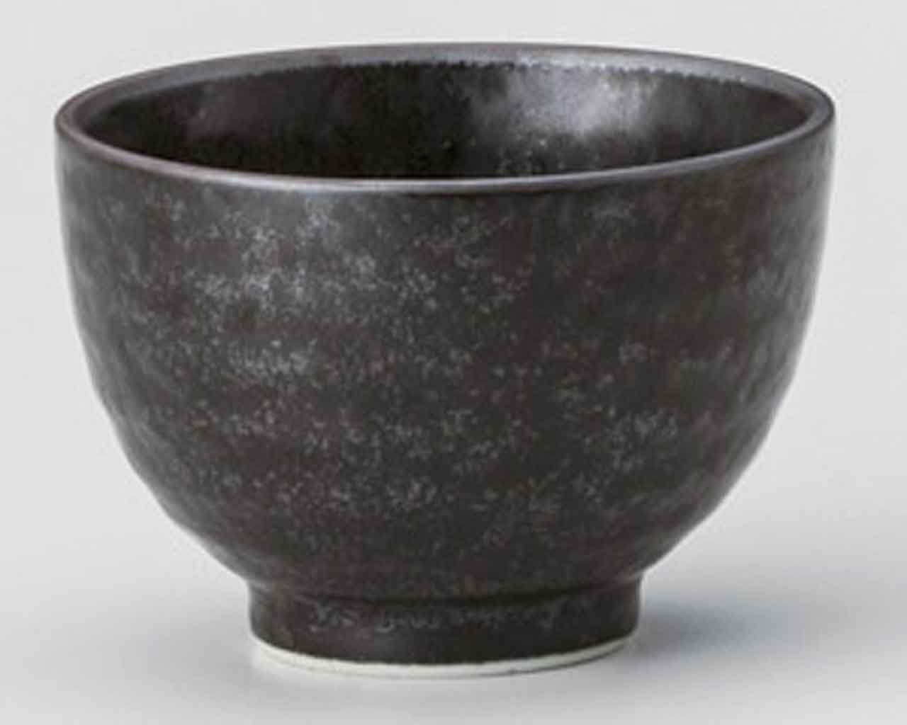 Suisho 3.3 Inch Set of 5 Japanese Tea Cups Black Porcelain