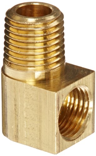Eaton Weatherhead 402X5X4 Brass CA360 Inverted Flare Brass Fitting, 90 Degree Elbow, 1/4