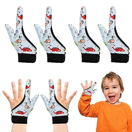 Image of Yxmeiguo 4pcs Thumb Sucking Guard Gloves Kids Anti Thumb Sucking Glove Chewy Compression Thumb Sucking Stop Nail Biting Finger Biting Glove for Kids Thumb Guard for Ages 5-12