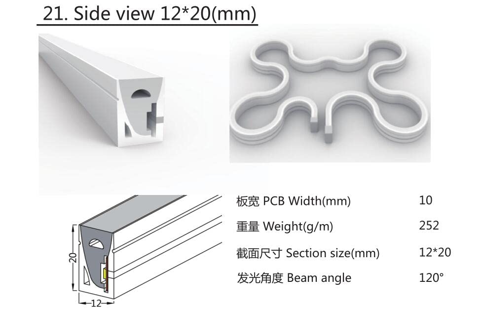 WENWENLEE 12mm*20mmm Size, 5m long/60 Pixels/m/ DC12V WS2815 addressable Pixel RGB neon Light Strip; IP65; 0.2mx Connection Pigtail (5 Meters Available)