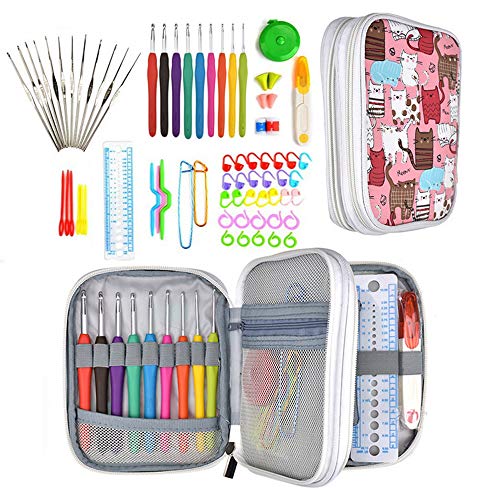 72Pcs Crochet Hooks Kit di abito da maglia...