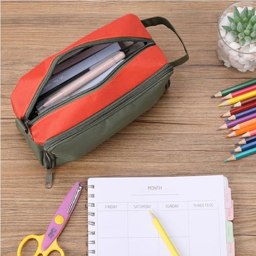 Image of Mr. Pen Large Capacity Pencil Pouches and Bags - Mint Green School