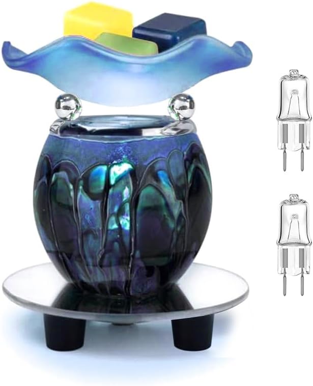 Aquecedor elétrico 3 em 1 para óleo, cera e fragrância HUNANBANG azul