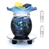 HUNANBANG 3 in 1 Electric Oil Warmer Wax Warmer Tar Melt Warmer Fragrance Oil Burner (blue2)