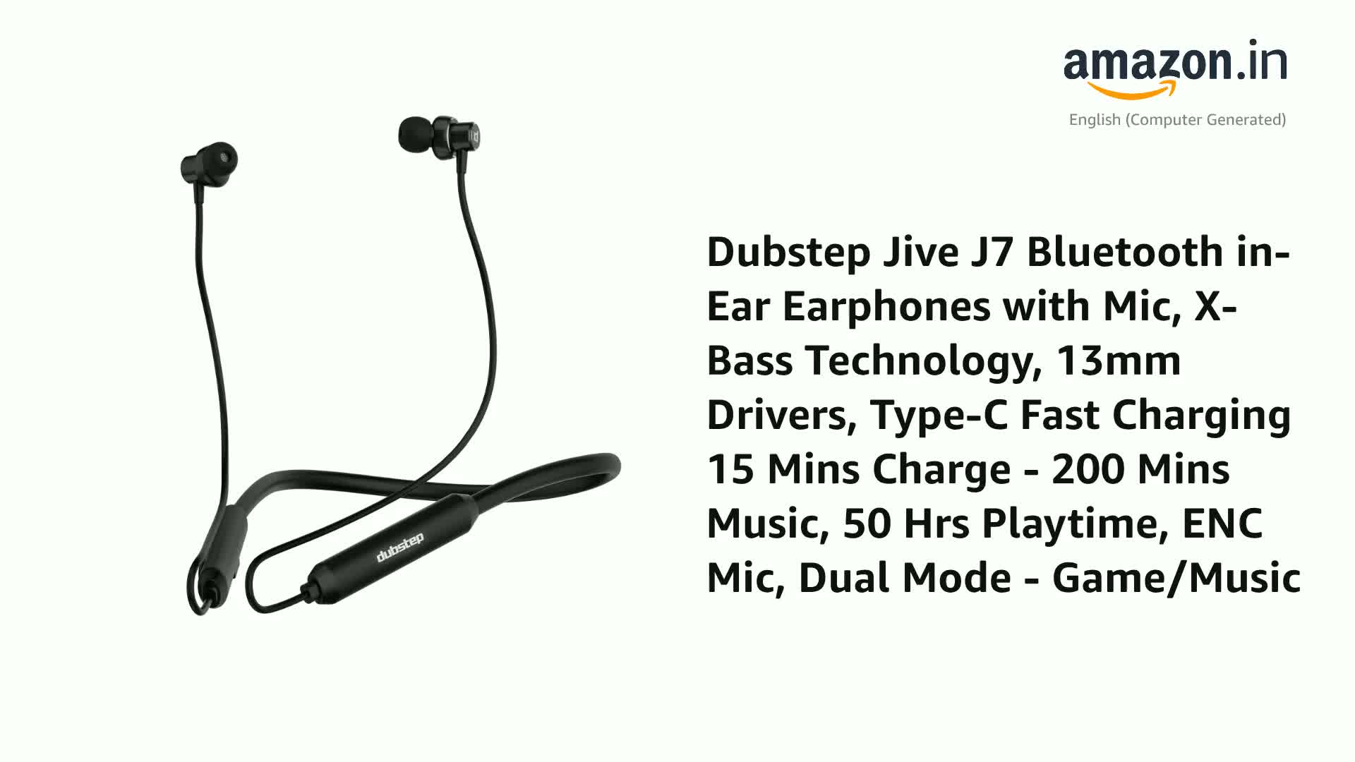 Refurbished) Dubstep Jive J7 Bluetooth in-Ear Earphones with Mic