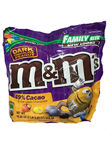 M&M's Dark Chocolate Peanut Family Size 19.2 oz