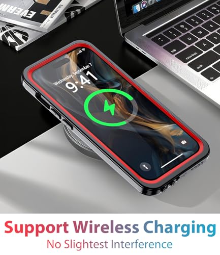 Coque iPhone 15 Pro Max étanche rouge stop aux rayures et chutes d'eau - 6