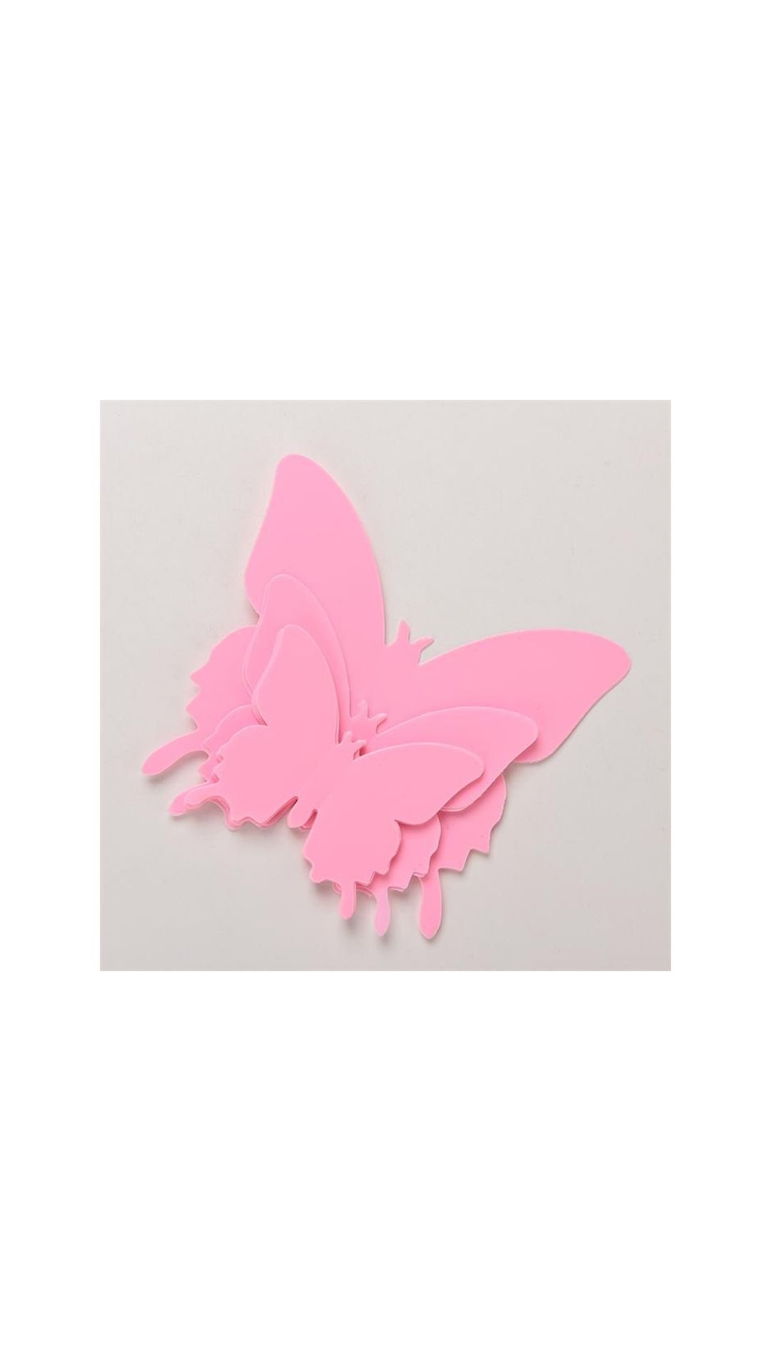 Indian Royals 3D Butterflies' Wall Sticker 1 Combo of 12 Piece (PVC Vinyl, 13 cm x 15 cm, 3D Stickers) (Pink) (Light Pink) 2