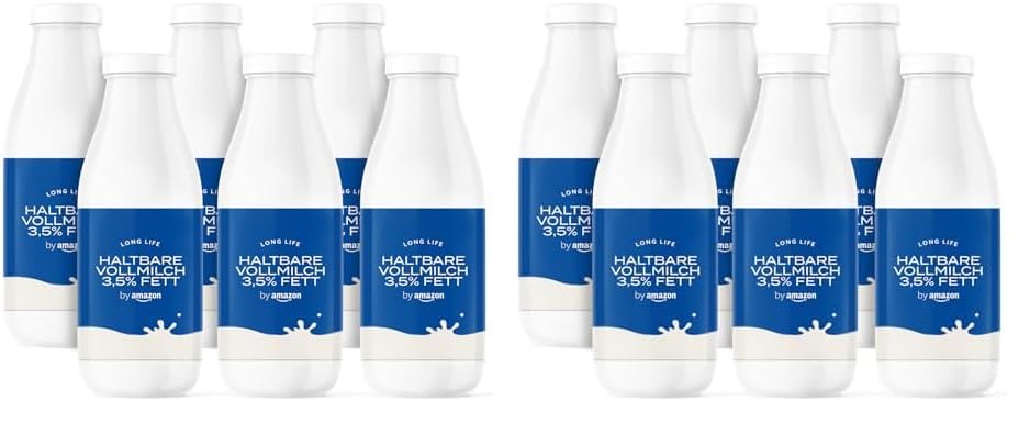 by Amazon Haltbare Vollmilch 3,5% Fett, 6L (Packung mit 12)
