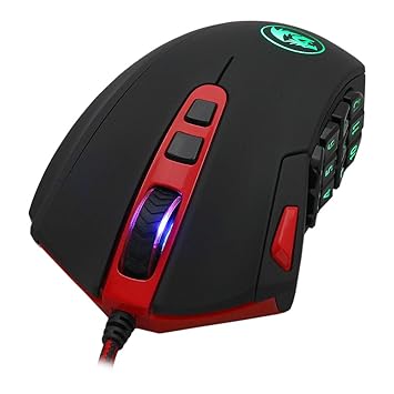 Redragon M901 Perdition 16400 DPI High-Precision Programmable Laser Gaming Mouse (Black)