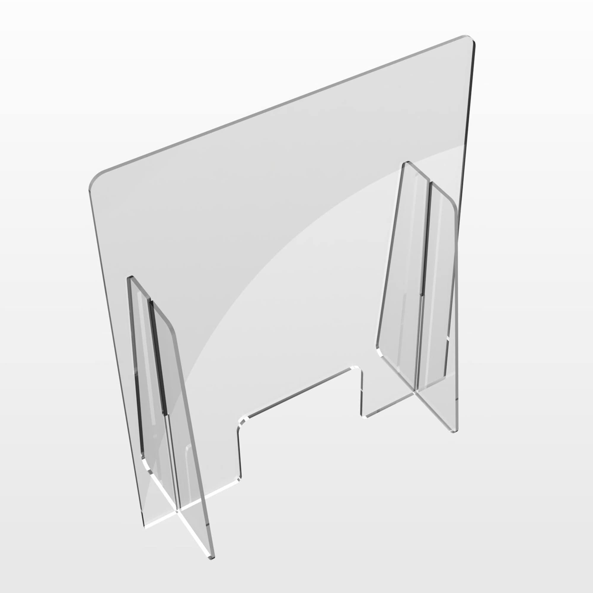 BARRIERA IN PLEXIGLASS | Varie Dimensioni | Plexiglass 5 mm | Protezione da Bancone Scrivania | OTTIMA QUALITÀ | MADE IN ITALY (L 100 x A 75)
