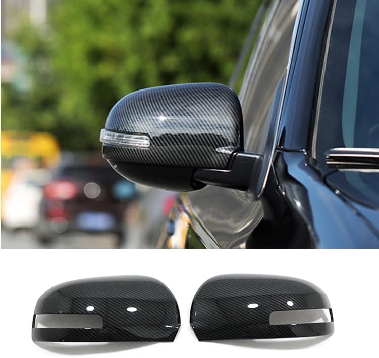 1Pair Car Rearview Mirror Cover Trim for Mitsubishi Outlander 2013 2014 2015 2016 2017 2018 2019 2020 Carbon Fiber