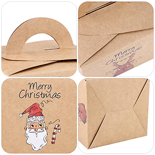24 Pièces Boîtes de Bonbons de Noël,Boîtes de Friandises de Noël Boîtes de Cadeaux en Carton de Noël Boîtes de Bonbons de Fête de Noël Boîte en Papier Kraft Noël pour la Décoration de Noël de Vacances - Image 5