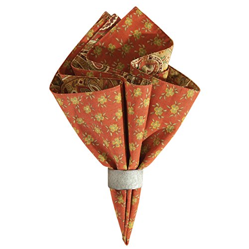 Servilletas de Tela C&F Home Naranja Paisley Pack 6 miniatura 3
