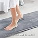 Genteele Memory Foam Bath Mat Non Slip Absorbent Super Cozy Velvet Bathroom Rug Carpet (60 inches X 17 inches, Grey)