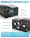 NIHAO 2500W Power Inverters DC 12V to 110V AC Converter with LCD Display, 2 International Socket and Battery Clips for Home, RV, Outdoor, Camping, Boat