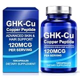 GHK-Cu Kupferpeptid Nahrungsergänzung 120 vegane Kapseln – für Hautelastizität, Haar & Nägel, Kollagen-Booster für jugendliche Ausstrahlung