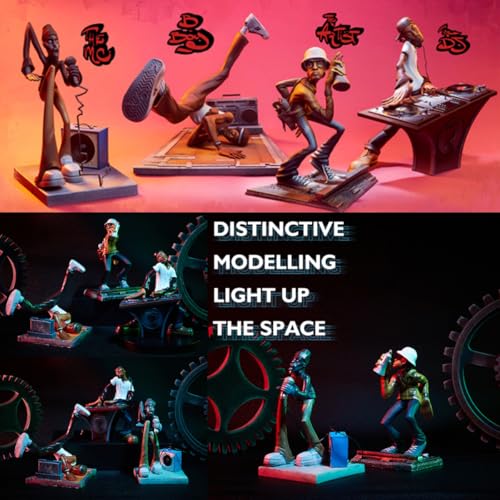 Doyomtoy Rap Star Cool Hip Hop Legends Resin Ornaments, Car or Desktop Statues, for Cake Topper, Living Room, Office, Guy Doll Rapper 2Pac, Shakur, Pac, Snoop…… (Straßentänzerin)