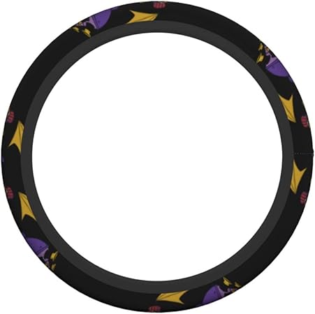 Amazon 車ハンドルカバー ハンドルカバー チキチキマシン猛レース 握りやすい カー用品 軽 普通車 ステアリングカバー 汚れ 滑り防止 アクセサリー かわいい 高弾力 カーアクセサリー 通気性いい 伸縮性 四季用 オールシーズン ハンドルカバー 車 バイク