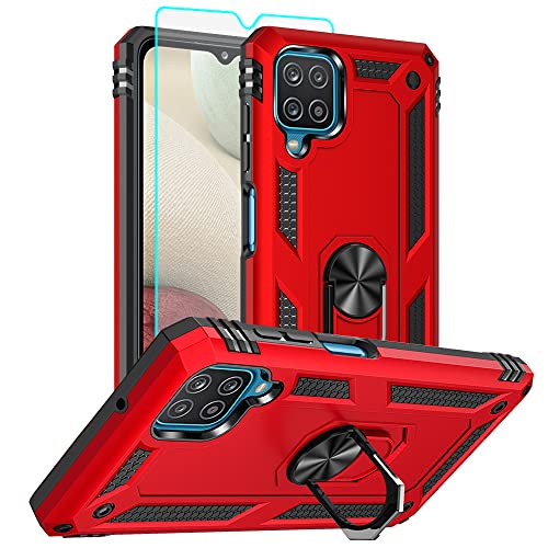 Coque Samsung A12 de protection rouge pour chantiers et sportifs
