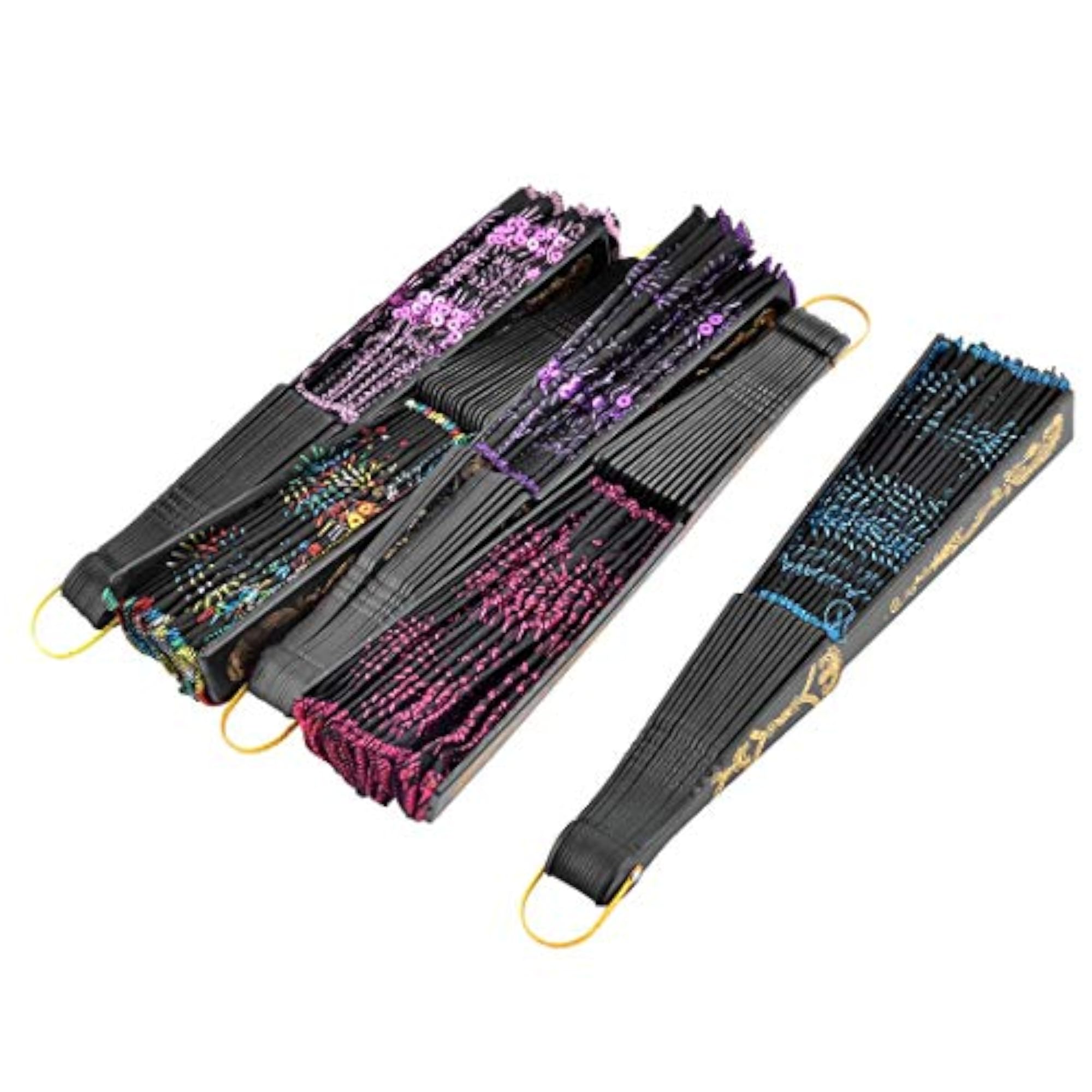 Lady Polyester Decor Chinese Style Dancing Foldable Hand Fan