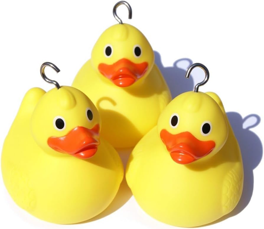 10 Weighted Race Ducks - for Duck Races and Hook a Duck Games (with Hooks)