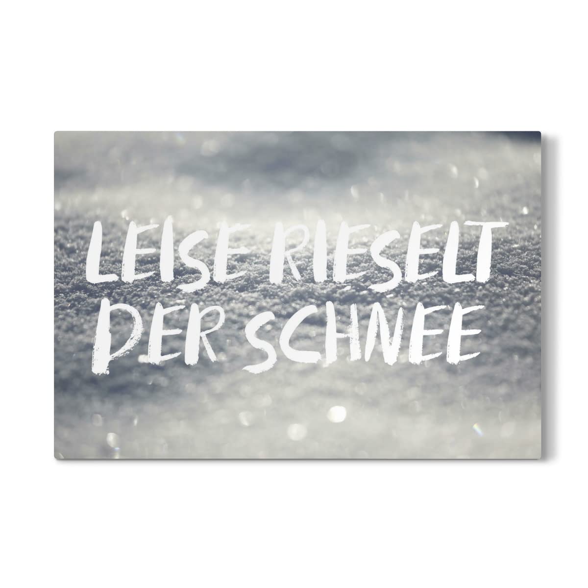 artboxONE Galerie-Print 60x40 cm Leise rieselt der Schnee hochwertiges Acrylglas auf Alu-Dibond von Wundertüte