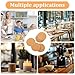 24 Pack Round Cork Coaster, Self-Adhesive Corks Coasters Wooden Thick Drink Coasters Cork Mat for Kitchen Restaurant Home Bar Cafe Wedding Supplies DIY Craft Accessories (Wood Color)
