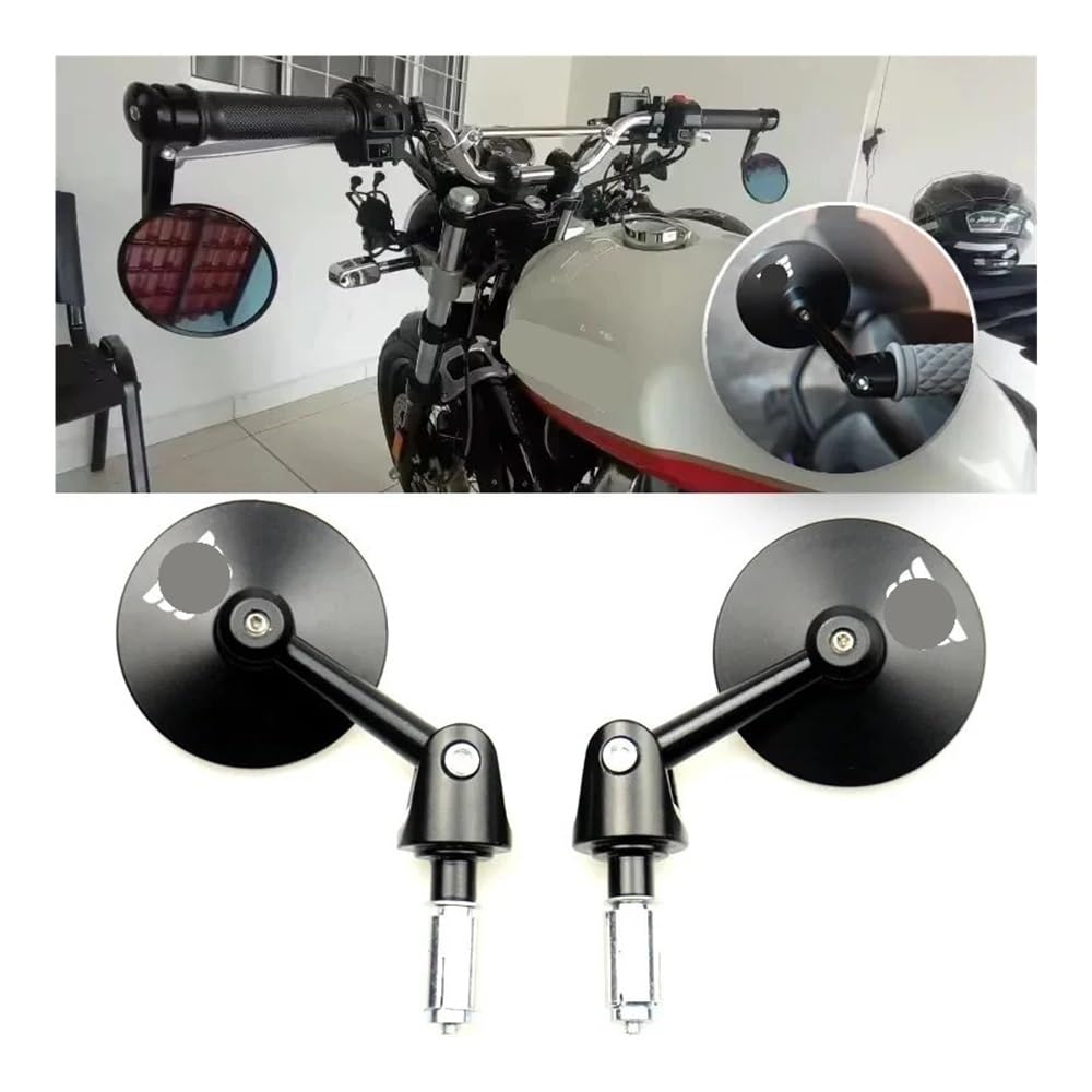 Rétroviseurs D'extrémité De Barre De Moto pour R&oyal Enfield Meteor Classic 350 500 Interceptor 650 CNC, Pointe De Guidon Rétroviseurs Moto